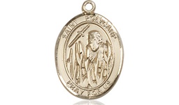 [8363KT] 14kt Gold Saint Polycarp of Smyrna Medal