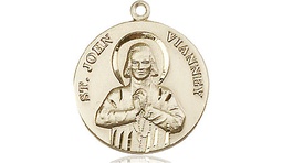 [2278KT] 14kt Gold Saint John Vianney Medal