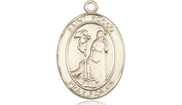 [8377KT] 14kt Gold Saint Rocco Medal