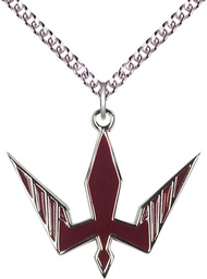 [6265RSS/24SS] Sterling Silver Holy Spirit Pendant on a 24 inch Sterling Silver Heavy Curb chain