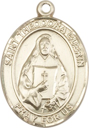 [8382KT] 14kt Gold Saint Theodora Medal