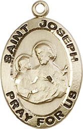 [3984KT] 14kt Gold Saint Joseph Medal