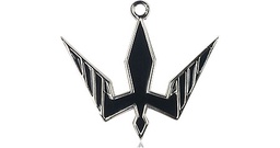 [6273BKSS] Sterling Silver Holy Spirit Medal