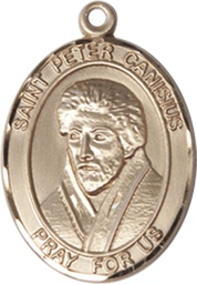 [8393KT] 14kt Gold Saint Peter Canisius Medal