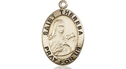 [3992KT] 14kt Gold Saint Theresa Medal