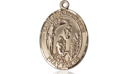 [8394KT] 14kt Gold Paul the Hermit Medal