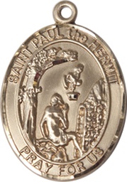 [8394KT] 14kt Gold Paul the Hermit Medal