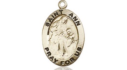 [3993KT] 14kt Gold Saint Ann Medal