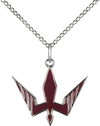 [6273RSS/18SS] Sterling Silver Holy Spirit Pendant on a 18 inch Sterling Silver Light Curb chain