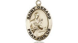 [3994KT] 14kt Gold Saint Gerard Majella Medal