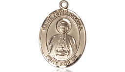 [8397KT] 14kt Gold Saint Peter Chanel Medal