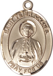 [8397KT] 14kt Gold Saint Peter Chanel Medal