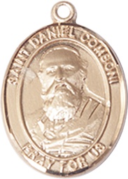 [8400KT] 14kt Gold Saint Daniel Comboni Medal