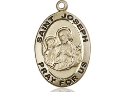 [4024KT] 14kt Gold Saint Joseph Medal