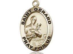 [4034KT] 14kt Gold Saint Gerard Medal