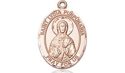 [8411KT] 14kt Gold Saint Lydia Purpuraria Medal