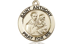 [4052KT] 14kt Gold Saint Anthony of Padua Medal