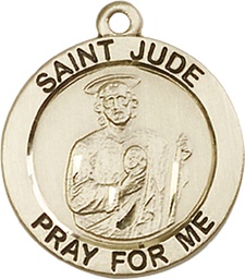 [4054KT] 14kt Gold Saint Jude Medal