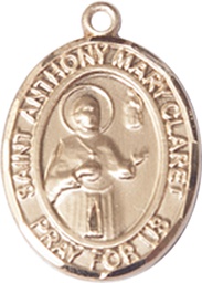 [8416KT] 14kt Gold Saint Anthony Mary Claret Medal