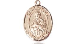 [8426KT] 14kt Gold Saint Fidelis Medal