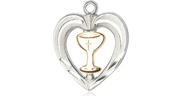 [6279GF/SS] Two-Tone GF/SS Heart / Chalice Medal