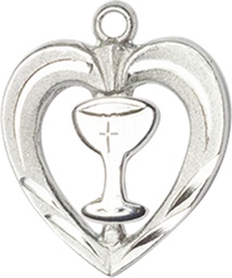 [6279SS/SS] Sterling Silver Heart / Chalice Medal