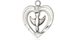 [6280SS/SS] Sterling Silver Heart / Holy Spirit Medal