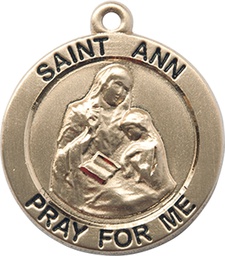 [4088KT] 14kt Gold Saint Ann Medal