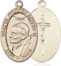 [4123PJPKT] 14kt Gold Saint John Paul II Medal