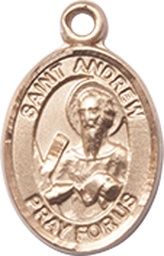 [9000KT] 14kt Gold Saint Andrew the Apostle Medal