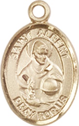 [9001KT] 14kt Gold Saint Albert the Great Medal