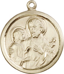 [4140KT] 14kt Gold Saint Joseph Medal