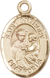 [9004KT] 14kt Gold Saint Anthony of Padua Medal