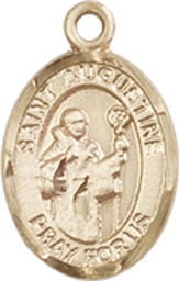 [9007KT] 14kt Gold Saint Augustine Medal