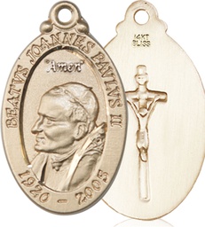 [4145PJPKT] 14kt Gold Saint John Paul II Medal