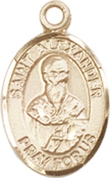 [9012KT] 14kt Gold Saint Alexander Sauli Medal