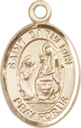 [9014KT] 14kt Gold Saint Catherine of Siena Medal