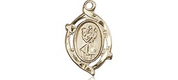 [4152CKT] 14kt Gold Saint Christopher Medal