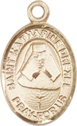 [9015KT] 14kt Gold Saint Katharine Drexel Medal