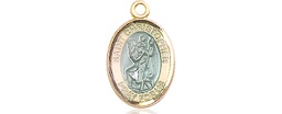 [9022EKT] 14kt Gold Saint Christopher w/Epoxy Medal