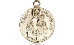 [4244KT] 14kt Gold Saint Nicholas Medal