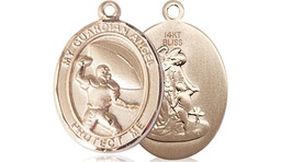 [8701KT] 14kt Gold Guardian Angel Football Medal