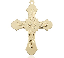 [6037GF3] 14kt Gold Filled Cross Medal