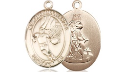 [8702KT] 14kt Gold Guardian Angel Basketball Medal