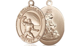 [8710KT] 14kt Gold Guardian Angel Track&amp;Field Medal