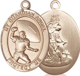 [8710KT] 14kt Gold Guardian Angel Track&amp;Field Medal