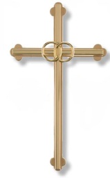 [46020] 8&quot; Gold Wedding Cross