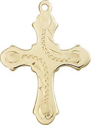 [6036KT6] 14kt Gold Cross Medal