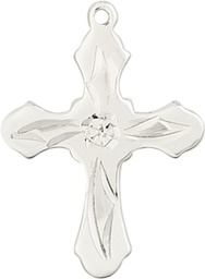 [6036SS5] Sterling Silver Cross Medal