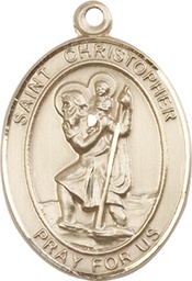 [7022GF] 14kt Gold Filled Saint Christopher Medal